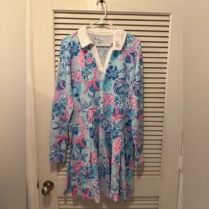 Lilly Pulitzer UPF 50+ Luxletic Turtle Club Dress NWT XL